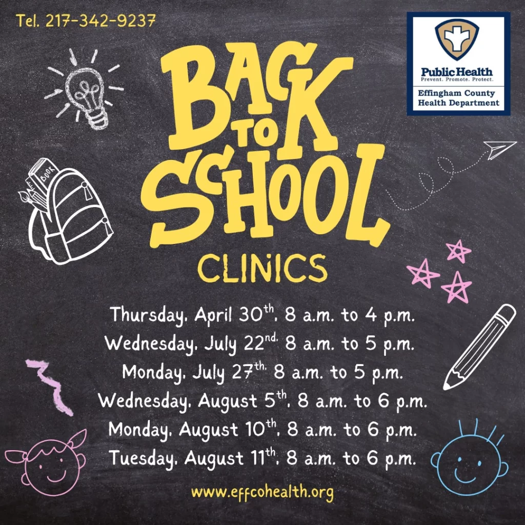 Back to School Clinics - call for questions